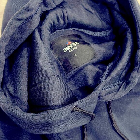 NWT Avenue 1975 men’s large fleece Navy Blue sweatshirt - Picture 3 of 4